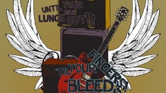 Wings Typography drawings guitars Rock Music amplifiers