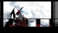 Wings Vampires anime girls short hair remilia scarlet touhou 