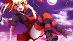 Wings Vampires blondes anime girls touhou flandre scarlet video 