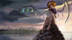 Wings Vampires blondes anime girls touhou flandre scarlet video 