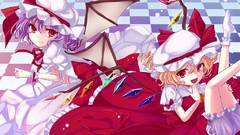 Wings Vampires long hair short hair remilia scarlet touhou 