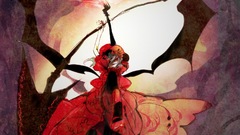 Wings Vampires red dress remilia scarlet touhou video games