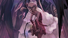 Wings Vampires red eyes anime girls remilia scarlet touhou 