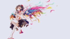 Wings white background red eyes anime girls touhou shameimaru 