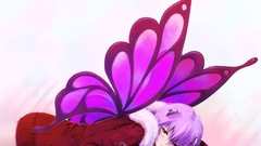 Wings white background short hair neon genesis evangelion 