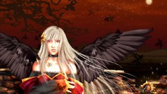 Wings white hair digital art