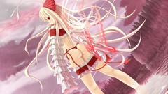 Wings white hair long hair anime girls