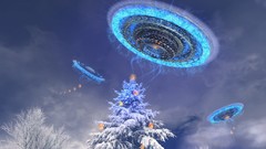 Winter abstract UFO