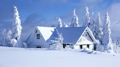 Winter architecture houses