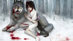 Winter blood Anime Wolves forests