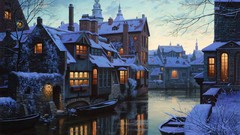 Winter cityscapes artwork
