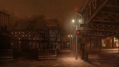 Winter cityscapes brown buildings