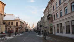 Winter cityscapes old Europe