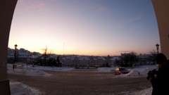 Winter cityscapes old Europe