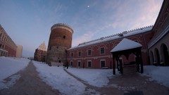 Winter cityscapes old Europe