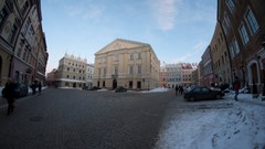 Winter cityscapes old Europe