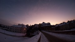 Winter cityscapes old Europe