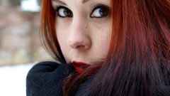 Winter cold brown eyes redheads