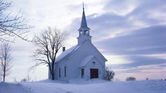 Winter country churches