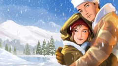 Winter couple artwork digital art