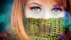Winter eyes woman mysterious redheads