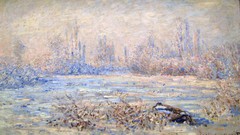 Winter frost paintings impressionism Claude Monet