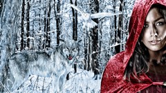 Winter Green woman Little Red Riding Hood Wolves forests Owls
