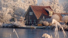 Winter houses plains TV