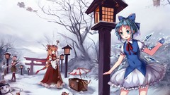 Winter konpaku youmu touhou cirno ibuki suika miko video games 