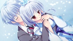 Winter love Anime hugging anime girls anime boys