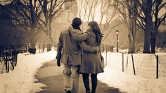 Winter love boy Garden couple Parks love quotes
