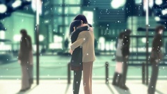 Winter Makoto Shinkai couple