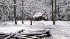 Winter Mountains cabin national park Tennessee