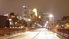 Winter night new year Christmas cityscapes