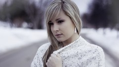 Winter outdoors blondes