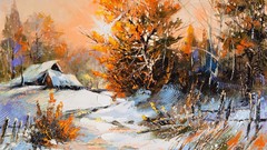 Winter paintings artwork