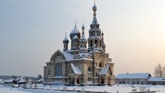 Winter Russian architecture cities cityscapes churches city 