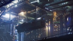 Winter science fiction cityscapes artwork digital art 