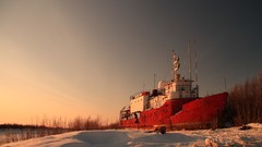 Winter ships Boats