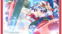 Winter Skiing Christmas window Crash anime girls da capo 