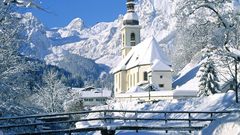 Winter snow churches