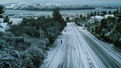 Winter snow cityscapes roads