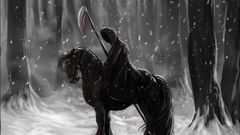 Winter snow death forests