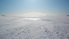 Winter snow rainbows