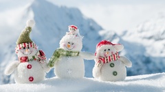 Winter snow Snowmen Christmas