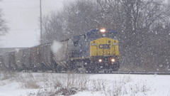 Winter snow trains