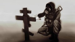 Winter summer War danger weapons Guns helmets gas masks 