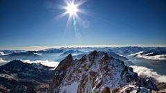 Winter sun Mountains