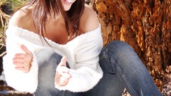 Winter white denise milani sweaters