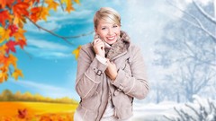 Winter woman backgrounds models